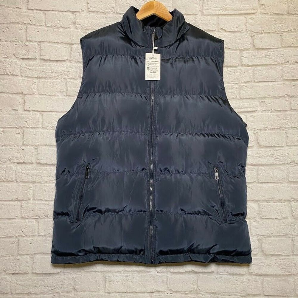 Vcansion Men's Winter Puffer Vest Quilted Blue 2XL